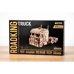 EWA Eco-Wood-Art Road King Truck 3D Wooden Model Kit 478pcs DIY Mechanical